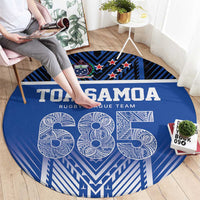 Toa Samoa 685 Round Carpet Uso Aso Uma For Life For Samoa - Polynesian Pride