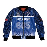 Toa Samoa 685 Sleeve Zip Bomber Jacket Uso Aso Uma For Life For Samoa - Polynesian Pride