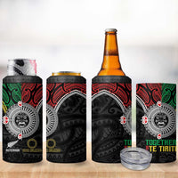 Aotearoa and Cook Islands Mo Te Tiriti 4 in 1 Can Cooler Tumbler New Zealand Honour The Treaty Ake!Ake!Ake! LT9 - Polynesian Pride