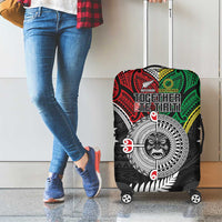 Aotearoa and Cook Islands Mo Te Tiriti Luggage Cover New Zealand Honour The Treaty Ake!Ake!Ake! LT9 - Polynesian Pride
