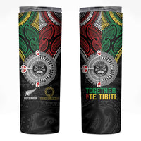 Aotearoa and Cook Islands Mo Te Tiriti Skinny Tumbler New Zealand Honour The Treaty Ake!Ake!Ake! LT9 Green - Polynesian Pride
