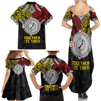 Aotearoa and Niue Mo Te Tiriti Family Matching Summer Maxi Dress and Hawaiian Shirt New Zealand Honour The Treaty Ake!Ake!Ake! LT9 - Polynesian Pride