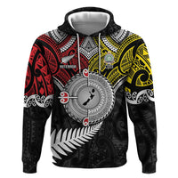 Aotearoa and Niue Mo Te Tiriti Hoodie New Zealand Honour The Treaty Ake!Ake!Ake! LT9 Pullover Hoodie Gold - Polynesian Pride