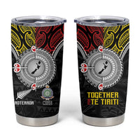 Aotearoa and Niue Mo Te Tiriti Tumbler Cup New Zealand Honour The Treaty Ake!Ake!Ake! LT9 Gold - Polynesian Pride