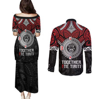 Aotearoa and Tonga Mo Te Tiriti Couples Matching Puletasi and Long Sleeve Button Shirt New Zealand Honour The Treaty Ake!Ake!Ake! LT9 - Polynesian Pride