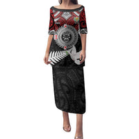 Aotearoa and Tonga Mo Te Tiriti Family Matching Puletasi and Hawaiian Shirt New Zealand Honour The Treaty Ake!Ake!Ake! LT9 Mom's Dress Red - Polynesian Pride