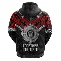 Aotearoa and Tonga Mo Te Tiriti Zip Hoodie New Zealand Honour The Treaty Ake!Ake!Ake!