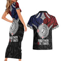 Aotearoa and Samoa Mo Te Tiriti Couples Matching Short Sleeve Bodycon Dress and Hawaiian Shirt Tangata Moana Stand with Tangata Whenua LT9 - Polynesian Pride