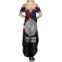 Aotearoa and Samoa Mo Te Tiriti Family Matching Summer Maxi Dress and Hawaiian Shirt Tangata Moana Stand with Tangata Whenua LT9 - Polynesian Pride