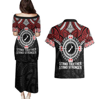 Aotearoa Proud To Be Maori Couples Matching Puletasi and Hawaiian Shirt New Zealand Fight Together LT9 - Polynesian Pride
