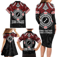 Aotearoa Proud To Be Maori Family Matching Long Sleeve Bodycon Dress and Hawaiian Shirt New Zealand Fight Together LT9 - Polynesian Pride