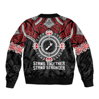 Aotearoa Proud To Be Maori Sleeve Zip Bomber Jacket New Zealand Fight Together