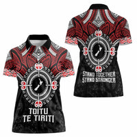 Aotearoa Proud To Be Maori Women Polo Shirt New Zealand Fight Together LT9 - Polynesian Pride