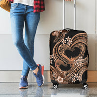Polynesia Valentines Day Forever In My Heart Tattoo Luggage Cover Gold Style LT9 - Polynesian Pride