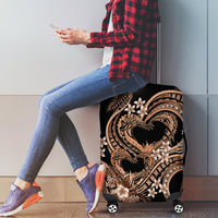 Polynesia Valentines Day Forever In My Heart Tattoo Luggage Cover Gold Style LT9 - Polynesian Pride