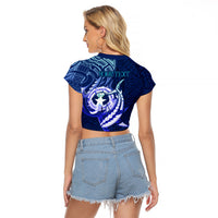 Personalised Northern Mariana Islands Raglan Cropped T Shirt Commonwealth Day 2024 LT9 - Polynesian Pride