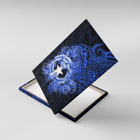 Northern Mariana Islands Ylang-ylang Mwarmwar Canvas Wall Art Polynesian Blue Style