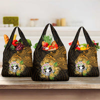 Northern Mariana Islands Ylang-ylang Mwarmwar Grocery Bag Polynesian Gold Style