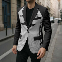 New Zealand Nurse RN 2026 Personalised Blazer White Maori Pattern Cultural Pride