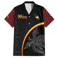 Papua New Guinea 50th Independence Day Family Matching Tank Maxi Dress and Hawaiian Shirt Simple Oro Tapa Pattern - Polynesian Pride