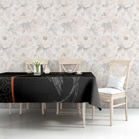 Papua New Guinea 50th Independence Day Tablecloth Simple Oro Tapa Pattern - Polynesian Pride