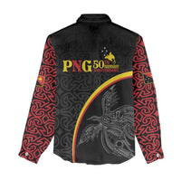 Papua New Guinea 50th Independence Day Women Casual Shirt Simple Oro Tapa Pattern LT9 - Polynesian Pride