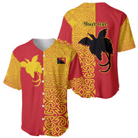 Papua New Guinea Oro Tapa Personalised Baseball Jersey Simple Bird of Paradise Style LT9 - Polynesian Pride