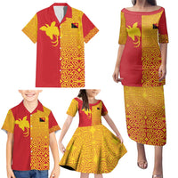 Papua New Guinea Oro Tapa Personalised Family Matching Puletasi and Hawaiian Shirt Simple Bird of Paradise Style LT9 - Polynesian Pride