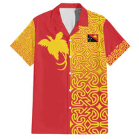 Papua New Guinea Oro Tapa Personalised Family Matching Short Sleeve Bodycon Dress and Hawaiian Shirt Simple Bird of Paradise Style LT9 Dad's Shirt - Short Sleeve Red - Polynesian Pride