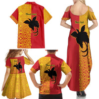 Papua New Guinea Oro Tapa Personalised Family Matching Summer Maxi Dress and Hawaiian Shirt Simple Bird of Paradise Style LT9 - Polynesian Pride