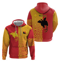 Papua New Guinea Oro Tapa Personalised Zip Hoodie Simple Bird of Paradise Style - Polynesian Pride
