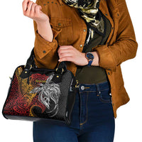 Papua New Guinea Sepik Personalised Shoulder Handbag PNG Bird of Paradise Tattoo - Polynesian Pride