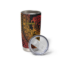 Papua New Guinea Sepik Personalised Tumbler Cup PNG Bird of Paradise Tattoo LT9 - Polynesian Pride