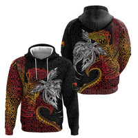 Papua New Guinea Sepik Personalised Zip Hoodie PNG Bird of Paradise Tattoo LT9 - Polynesian Pride