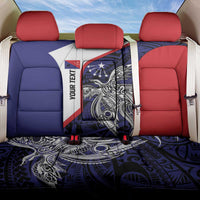 Personalised PNG Central Province Back Car Seat Cover Bird of Paradise Tattoo Flag Motif LT9 One Size Blue - Polynesian Pride