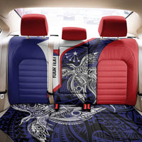 Personalised PNG Central Province Back Car Seat Cover Bird of Paradise Tattoo Flag Motif LT9 - Polynesian Pride