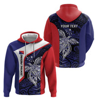 Personalised PNG Central Province Hoodie Bird of Paradise Tattoo Flag Motif LT9 - Polynesian Pride