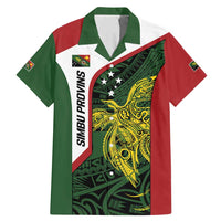 Personalised PNG Chimbu Province Family Matching Mermaid Dress and Hawaiian Shirt Bird of Paradise Tattoo Flag Motif LT9 Dad's Shirt - Short Sleeve Red - Polynesian Pride