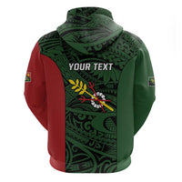 Personalised PNG Chimbu Province Hoodie Bird of Paradise Tattoo Flag Motif LT9 - Polynesian Pride