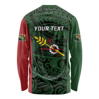 Personalised PNG Chimbu Province Long Sleeve Shirt Bird of Paradise Tattoo Flag Motif LT9 - Polynesian Pride