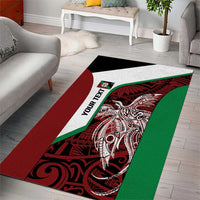 Personalised PNG East New Britain Province Area Rug Bird of Paradise Tattoo Flag Motif LT9 - Polynesian Pride
