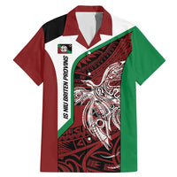 Personalised PNG East New Britain Province Family Matching Mermaid Dress and Hawaiian Shirt Bird of Paradise Tattoo Flag Motif LT9 Dad's Shirt - Short Sleeve Green - Polynesian Pride
