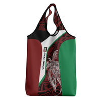 Personalised PNG East New Britain Province Grocery Bag Bird of Paradise Tattoo Flag Motif LT9 - Polynesian Pride