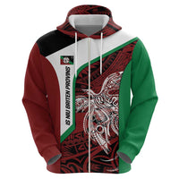Personalised PNG East New Britain Province Hoodie Bird of Paradise Tattoo Flag Motif LT9 - Polynesian Pride
