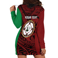 Personalised PNG East New Britain Province Hoodie Dress Bird of Paradise Tattoo Flag Motif LT9 - Polynesian Pride
