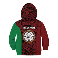 Personalised PNG East New Britain Province Kid Hoodie Bird of Paradise Tattoo Flag Motif LT9 - Polynesian Pride