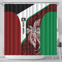 Personalised PNG East New Britain Province Shower Curtain Bird of Paradise Tattoo Flag Motif LT9 - Polynesian Pride
