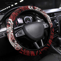 PNG East New Britain Province Steering Wheel Cover Bird of Paradise Tattoo Flag Motif LT9 Universal Fit Green - Polynesian Pride