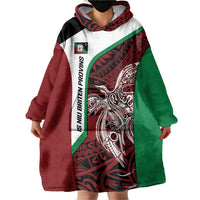 Personalised PNG East New Britain Province Wearable Blanket Hoodie Bird of Paradise Tattoo Flag Motif LT9 - Polynesian Pride