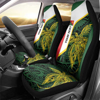Personalised PNG East Sepik Province Car Seat Cover Bird of Paradise Tattoo Flag Motif LT9 - Polynesian Pride